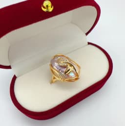 New Arrival Baroque Pearl Ring 100% Real Natural Freshwater Pearl 18K Gold Plated Ring for Women Jewelry Wholesale