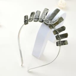 1PC Natural Crystal Quartz Moon Crown Wicca Headband