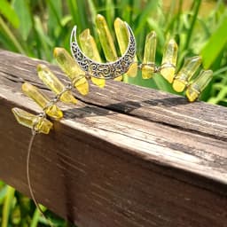 1PC Natural Crystal Quartz Moon Crown Wicca Headband