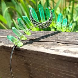 1PC Natural Crystal Quartz Moon Crown Wicca Headband