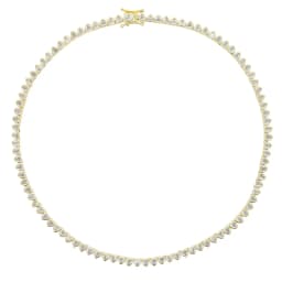 Green White CZ Bezel Heart Shaped Tennis Chain Choker Necklace For Women Geometric Classic Luxury Jewelry