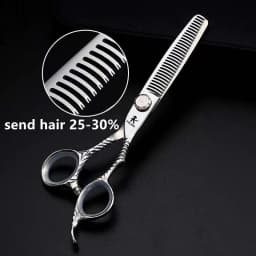 FnLune 6.0 Top Screw Professional Hair Salon Scissors Cut Barber Accessories Haircut Thinning Shear Hairdressing Tool Scissors