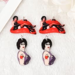 8Pcs Lip Charms Creative Acrylic Pendant For Keychain Necklace Jewelry Diy Making