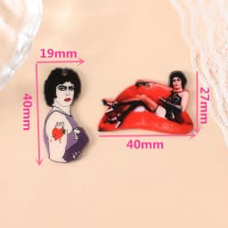 8Pcs Lip Charms Creative Acrylic Pendant For Keychain Necklace Jewelry Diy Making