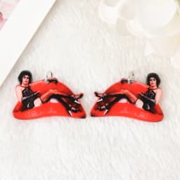 8Pcs Lip Charms Creative Acrylic Pendant For Keychain Necklace Jewelry Diy Making