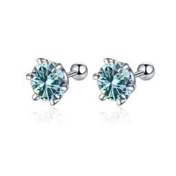 Butterflykiss 0.2-0.5ct Moissanite Screw Stud Earring D Color 925 Sterling Silver Sparkle Earrings For Women Men Wedding Jewelry