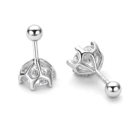 Butterflykiss 0.2-0.5ct Moissanite Screw Stud Earring D Color 925 Sterling Silver Sparkle Earrings For Women Men Wedding Jewelry