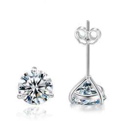 Butterflykiss 0.2-0.5ct Moissanite Screw Stud Earring D Color 925 Sterling Silver Sparkle Earrings For Women Men Wedding Jewelry