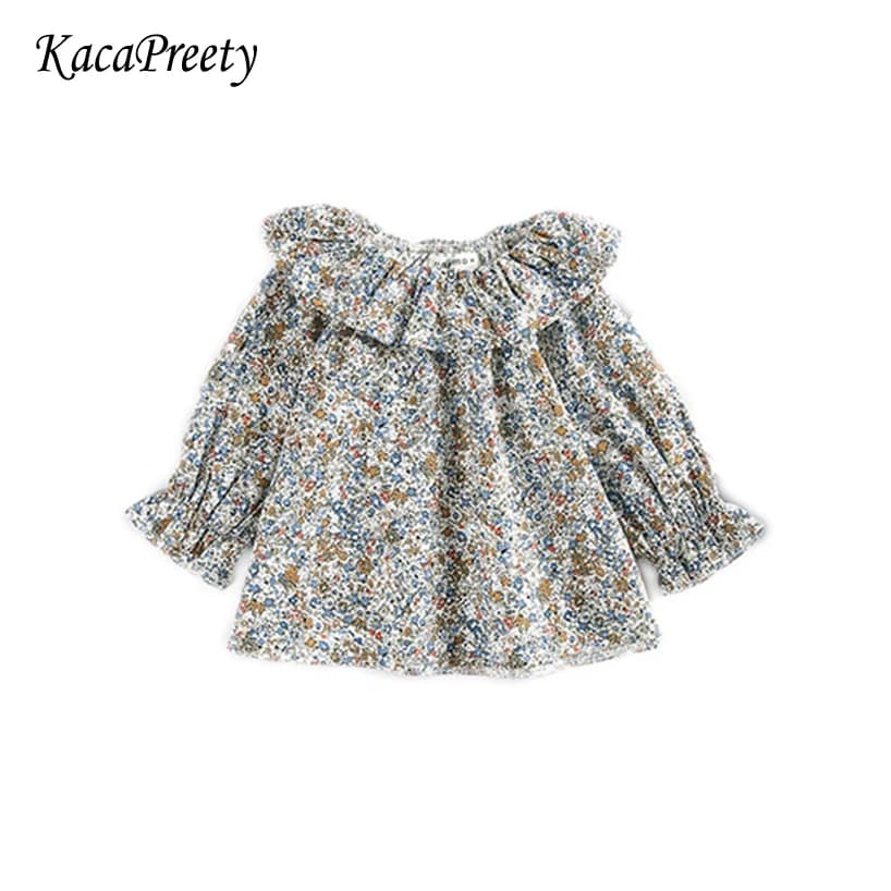0-24m Baby Girls Ruffles Summr Shirt Tops Cotton Long Sleeve Lace Blouses Infant Newborn Baby Tops Children Shirts Baby Clothing