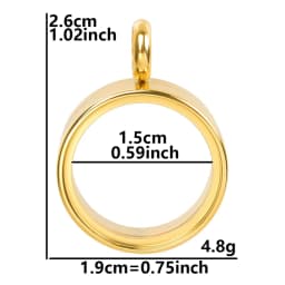 10PCS 10-40mm Round Glass Medallions floating charms for living lockets Rust-proof Stainless Steel Pendants Craft Photo Jewelry