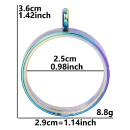 10PCS 10-40mm Round Glass Medallions floating charms for living lockets Rust-proof Stainless Steel Pendants Craft Photo Jewelry