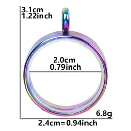 10PCS 10-40mm Round Glass Medallions floating charms for living lockets Rust-proof Stainless Steel Pendants Craft Photo Jewelry