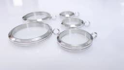 10PCS 10-40mm Round Glass Medallions floating charms for living lockets Rust-proof Stainless Steel Pendants Craft Photo Jewelry