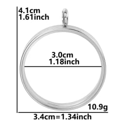 10PCS 10-40mm Round Glass Medallions floating charms for living lockets Rust-proof Stainless Steel Pendants Craft Photo Jewelry