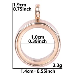 10PCS 10-40mm Round Glass Medallions floating charms for living lockets Rust-proof Stainless Steel Pendants Craft Photo Jewelry