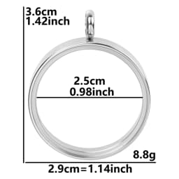 10PCS 10-40mm Round Glass Medallions floating charms for living lockets Rust-proof Stainless Steel Pendants Craft Photo Jewelry