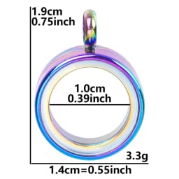 10PCS 10-40mm Round Glass Medallions floating charms for living lockets Rust-proof Stainless Steel Pendants Craft Photo Jewelry