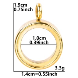 10PCS 10-40mm Round Glass Medallions floating charms for living lockets Rust-proof Stainless Steel Pendants Craft Photo Jewelry