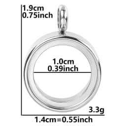 10PCS 10-40mm Round Glass Medallions floating charms for living lockets Rust-proof Stainless Steel Pendants Craft Photo Jewelry