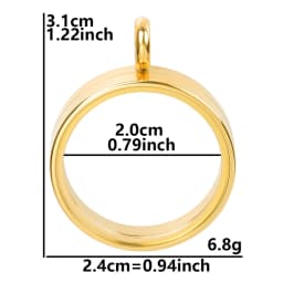 10PCS 10-40mm Round Glass Medallions floating charms for living lockets Rust-proof Stainless Steel Pendants Craft Photo Jewelry