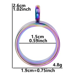 10PCS 10-40mm Round Glass Medallions floating charms for living lockets Rust-proof Stainless Steel Pendants Craft Photo Jewelry