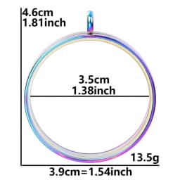 10PCS 10-40mm Round Glass Medallions floating charms for living lockets Rust-proof Stainless Steel Pendants Craft Photo Jewelry
