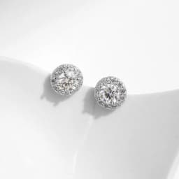 MODIAN 1.00CT Moissanite Earrings For Women 925 Sterling Silver Classic Round Prong Setting D Color Lab Diamonds Wedding Jewelry