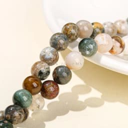 Natural Stone Ocean Jasper Beads Loose Spacer 6 8 10mm Pick Size For Jewelry Making Diy Bracelet Necklace Accessory Findings