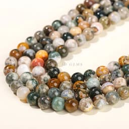 Natural Stone Ocean Jasper Beads Loose Spacer 6 8 10mm Pick Size For Jewelry Making Diy Bracelet Necklace Accessory Findings