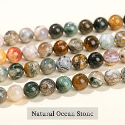 Natural Stone Ocean Jasper Beads Loose Spacer 6 8 10mm Pick Size For Jewelry Making Diy Bracelet Necklace Accessory Findings