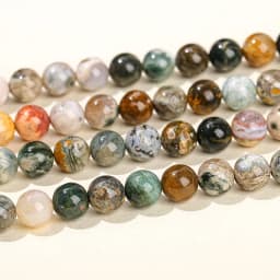 Natural Stone Ocean Jasper Beads Loose Spacer 6 8 10mm Pick Size For Jewelry Making Diy Bracelet Necklace Accessory Findings