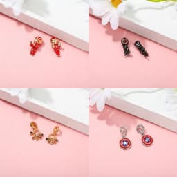 Disney Avengers Charm Women Bracelet Marvel Captain America Iron Man Bangles Infinity Stones Gauntlet Thor Hulk Superhero Beads