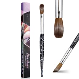 Shine Chance Acrylic Nail Art Brush, 100% Pure Kolinsky Hair Oval Nail Brush for Acrylic Application,Professional Nail Extension