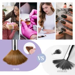 Shine Chance Acrylic Nail Art Brush, 100% Pure Kolinsky Hair Oval Nail Brush for Acrylic Application,Professional Nail Extension