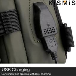 KISMIS Men's Multifunction Messenger Bag Shoulder Cloth Chest Bags Crossbody Casual Man USB Charging Handbag