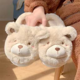 Cute Crocodiles Single Band Winter New Women Slipper Soft Heel Platform Fur Warm Indoor Comfortable Home Fluffy Home Slippers