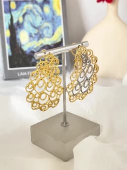 Women Hoop Earrings 18K Gold Plated Latest Fashion Jewelry Wedding Party Gift Accessories 2023 Trending