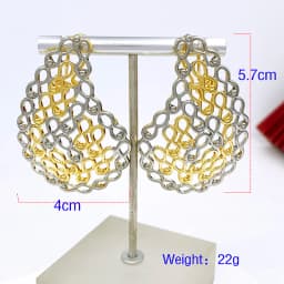 Women Hoop Earrings 18K Gold Plated Latest Fashion Jewelry Wedding Party Gift Accessories 2023 Trending