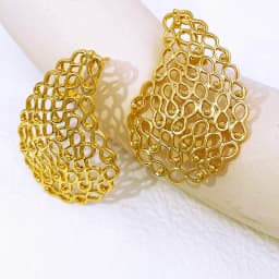Women Hoop Earrings 18K Gold Plated Latest Fashion Jewelry Wedding Party Gift Accessories 2023 Trending