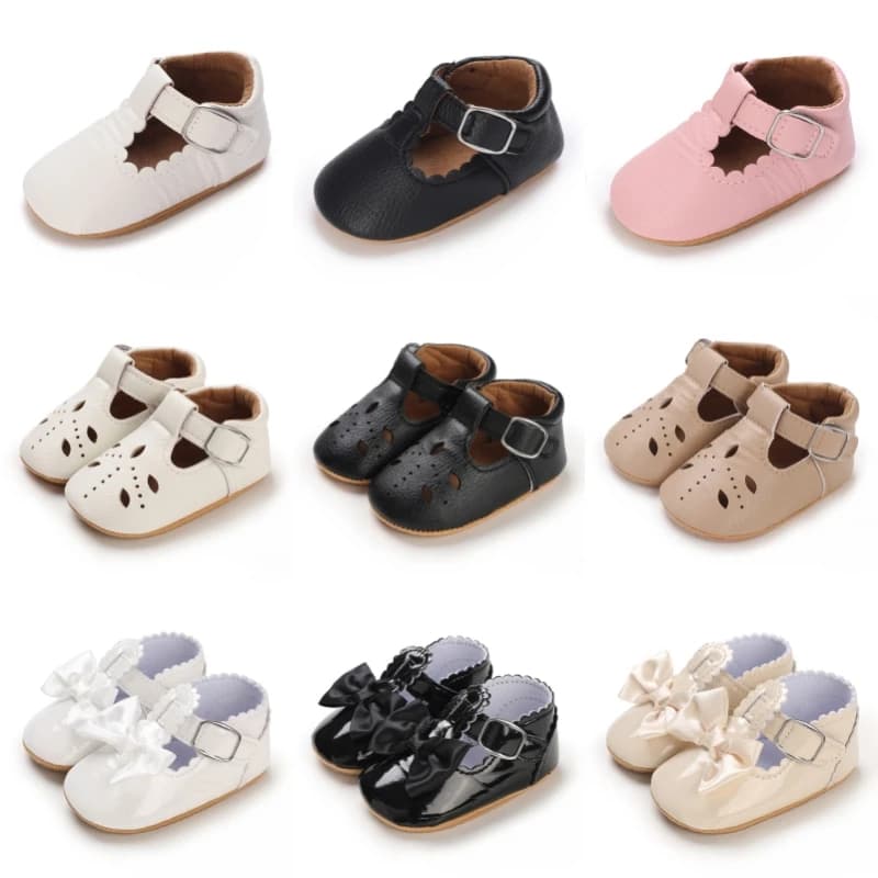 Comfortable Infant First Walkers Casual Crib Shoes Soft Rubber Sole Daily Wear For Newborn Boys Girls 0-18M