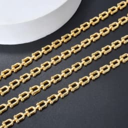 45/50/55/60cm U Shape Chain Hip Hop Punk Thick Chain Necklace Classic Gold Color Choker Unisex Statement Jewelry Gifts