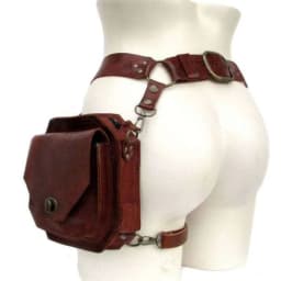 Punk Retro PU Waist Bag Casual Small Square Hip Packs For women's Crossbody Cross Multi-function Outdoor Leg Phone Pouch