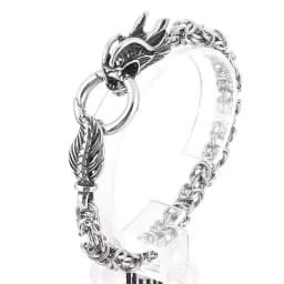 New 316L Stainless Steel Hip Hop Gothic Skull Wolf Head Dragon Bracelet for Men Women Punk Solid Metal Jewelry Gift