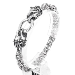 New 316L Stainless Steel Hip Hop Gothic Skull Wolf Head Dragon Bracelet for Men Women Punk Solid Metal Jewelry Gift