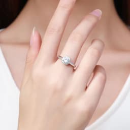 Modian Genuine 925 Sterling Silver Round Clear Cubic Zirconia Engagement Rings For Women Wedding Promise Statement Jewelry Gift