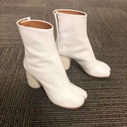 2026 Luxury Brand Design Leather Tabi Boots Fashion Round Chunky High Heel Ankle Boots For Women Autumn Winter Split Toe Shoes