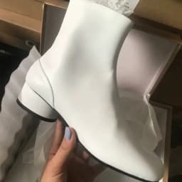2026 Luxury Brand Design Leather Tabi Boots Fashion Round Chunky High Heel Ankle Boots For Women Autumn Winter Split Toe Shoes