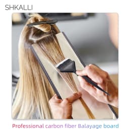 SHKALLI Professional Carbon Fibre Hair Balayage Board and Brush Set Hair Dyeing Tool Kit for Hairdressers