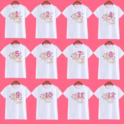 Kids Girls Summer Birthday Number T-shirts Short Sleeve T Shirt Size 1-12 Year Children Party Clothing Tops Girl Birthday Gifts
