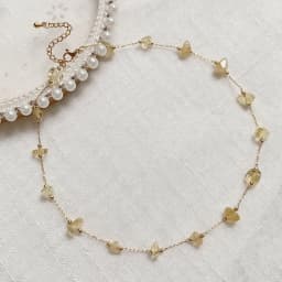 Chip Bead Charm Natural Stone Necklace Stainless Steel Tiny Chain Irregular Pink Quartz Amethysts Citrines Purple Crystal Choker